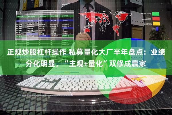 正规炒股杠杆操作 私募量化大厂半年盘点：业绩分化明显，“主观+量化”双修成赢家