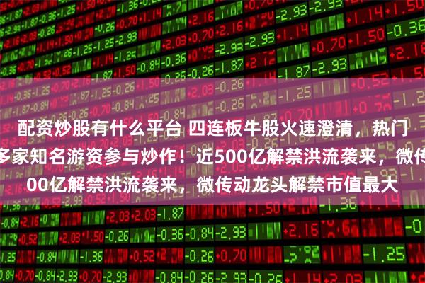 配资炒股有什么平台 四连板牛股火速澄清，热门概念业务占比较小，多家知名游资参与炒作！近500亿解禁洪流袭来，微传动龙头解禁市值最大