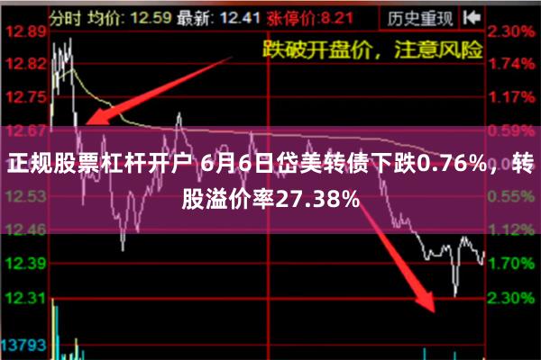 正规股票杠杆开户 6月6日岱美转债下跌0.76%，转股溢价率27.38%