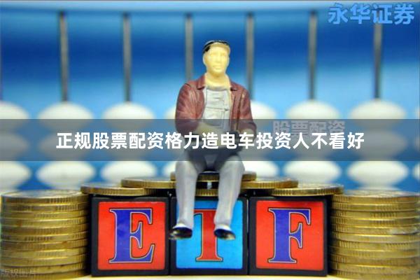 正规股票配资格力造电车投资人不看好